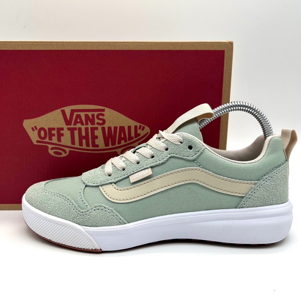 Vans Range Exp Shoes Womens 7 Gray Olive Low Top Sneaker Skater Grunge Core